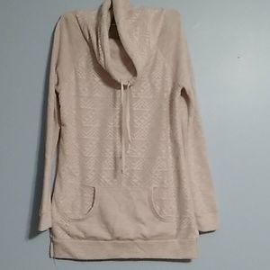 Vanity cowl long sleeve, tan,no stains